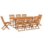 Set de comedor de jardín 9 piezas madera maciza de acacia de vidaXL, Conjuntos de jardín - Ref: Foro24-3086976, Precio: 616,8...