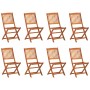 Garden dining set 9 pieces solid acacia wood by vidaXL, Garden sets - Ref: Foro24-3086976, Price: 620,37 €, Discount: %