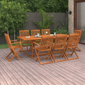 Garten-Essgruppe 9-teilig aus massivem Akazienholz von vidaXL, Gartensets - Ref: Foro24-3086986, Preis: 642,92 €, Rabatt: %