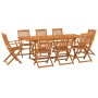 Set de comedor para jardín 9 piezas madera maciza de acacia de vidaXL, Conjuntos de jardín - Ref: Foro24-3086986, Precio: 637...