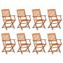 Garden dining set 9 pieces solid acacia wood by vidaXL, Garden sets - Ref: Foro24-3086986, Price: 637,19 €, Discount: %