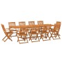 Set de comedor para jardín 11 piezas madera maciza de acacia de vidaXL, Conjuntos de jardín - Ref: Foro24-3086990, Precio: 79...