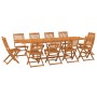 Set de comedor para jardín 11 piezas madera maciza de acacia de vidaXL, Conjuntos de jardín - Ref: Foro24-3086992, Precio: 75...