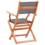 Folding garden chairs 6 pcs eucalyptus wood gray textilene by vidaXL, Garden chairs - Ref: Foro24-3086964, Price: 396,31 €, D...