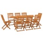 Set de comedor de jardín 9 piezas madera maciza de acacia de vidaXL, Conjuntos de jardín - Ref: Foro24-3086973, Precio: 568,4...