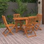 Gartenesszimmer 5-teilig aus massivem Akazienholz von vidaXL, Gartensets - Ref: Foro24-3086969, Preis: 309,38 €, Rabatt: %