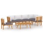 7-piece garden furniture set with solid acacia wood and cushions by vidaXL, Garden sets - Ref: Foro24-3087031, Price: 528,99 ...