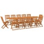 Set de comedor para jardín 13 piezas madera maciza de acacia de vidaXL, Conjuntos de jardín - Ref: Foro24-3086993, Precio: 89...