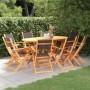 Garden dining set 9 pieces black textilene eucalyptus wood by vidaXL, Garden sets - Ref: Foro24-3086963, Price: 645,05 €, Dis...