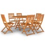 Garden dining set 7 pieces solid acacia wood by vidaXL, Garden sets - Ref: Foro24-3086999, Price: 402,60 €, Discount: %