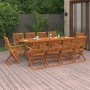 Garten-Essgruppe 11-teilig aus massivem Akazienholz von vidaXL, Gartensets - Ref: Foro24-3086975, Preis: 757,76 €, Rabatt: %