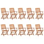 Garden dining set 11 pieces solid acacia wood by vidaXL, Garden sets - Ref: Foro24-3086975, Price: 757,76 €, Discount: %