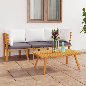 3-piece garden furniture with solid acacia wood cushions by vidaXL, Garden sets - Ref: Foro24-3087007, Price: 248,99 €, Disco...