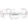 4-piece garden furniture set with solid acacia wood cushions by vidaXL, Garden sets - Ref: Foro24-3087010, Price: 494,29 €, D...