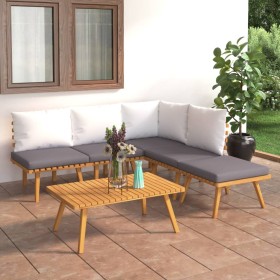 6-piece garden furniture set with solid acacia wood and cushions by vidaXL, Garden sets - Ref: Foro24-3087025, Price: 409,99 ...