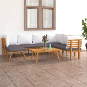 Garden furniture 8 pieces with cushions solid acacia wood by vidaXL, Garden sets - Ref: Foro24-3087017, Price: 590,15 €, Disc...