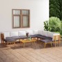 Gartenmöbel 11 Stück mit Kissen massivem Akazienholz von vidaXL, Gartensets - Ref: Foro24-3087019, Preis: 816,48 €, Rabatt: %