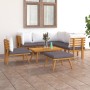 Garden furniture 8 pieces with cushions solid acacia wood by vidaXL, Garden sets - Ref: Foro24-3087016, Price: 590,15 €, Disc...