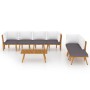 Garden furniture 8 pieces with cushions solid acacia wood by vidaXL, Garden sets - Ref: Foro24-3087016, Price: 590,15 €, Disc...