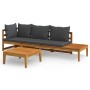 Garden furniture 3 pcs cushions dark gray acacia wood by vidaXL, Garden sets - Ref: Foro24-3087273, Price: 351,53 €, Discount: %