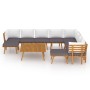 Set of 12 solid acacia wood garden furniture and cushions. by vidaXL, Garden sets - Ref: Foro24-3087021, Price: 888,95 €, Dis...