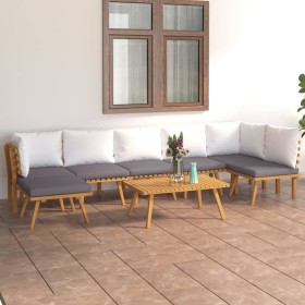 Garden furniture 8 pieces with cushions solid acacia wood by vidaXL, Garden sets - Ref: Foro24-3087032, Price: 567,99 €, Disc...