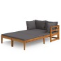 Sun loungers with dark gray cushions 2 units acacia wood by vidaXL, Garden sets - Ref: Foro24-3087269, Price: 403,99 €, Disco...