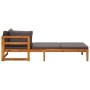 Sun loungers with dark gray cushions 2 units acacia wood by vidaXL, Garden sets - Ref: Foro24-3087269, Price: 403,99 €, Disco...