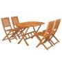 5-tlg. Garten-Essgarnitur aus massivem Akazienholz von vidaXL, Gartensets - Ref: Foro24-3086998, Preis: 307,99 €, Rabatt: %