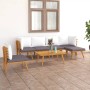 7-piece garden furniture set with solid acacia wood and cushions by vidaXL, Garden sets - Ref: Foro24-3087006, Price: 495,99 ...