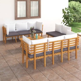 Garden furniture 8 pieces with cushions solid acacia wood by vidaXL, Garden sets - Ref: Foro24-3087013, Price: 721,99 €, Disc...