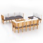 Garden furniture 8 pieces with cushions solid acacia wood by vidaXL, Garden sets - Ref: Foro24-3087013, Price: 718,38 €, Disc...