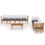 Garden furniture 8 pieces with cushions solid acacia wood by vidaXL, Garden sets - Ref: Foro24-3087013, Price: 718,38 €, Disc...