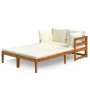 Sun loungers with cream cushions 2 units acacia wood by vidaXL, Garden sets - Ref: Foro24-3087268, Price: 404,78 €, Discount: %