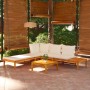 3-piece garden furniture set with cream cushions made of acacia wood. by vidaXL, Garden sets - Ref: Foro24-3087264, Price: 52...