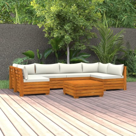 Garden furniture and cushions set 7 pieces solid acacia wood by vidaXL, Garden sets - Ref: Foro24-3087299, Price: 975,77 €, D...