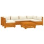 Garden furniture and cushions set 7 pieces solid acacia wood by vidaXL, Garden sets - Ref: Foro24-3087299, Price: 975,77 €, D...