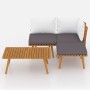 Garden furniture 4 pieces with cushions solid acacia wood by vidaXL, Garden sets - Ref: Foro24-3087030, Price: 271,04 €, Disc...