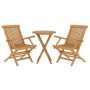 3-piece garden dining set solid teak wood by vidaXL, Garden sets - Ref: Foro24-3087191, Price: 253,72 €, Discount: %