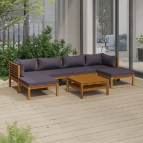 Garden furniture 7 pcs cushions solid acacia wood by vidaXL, Garden sets - Ref: Foro24-3086914, Price: 819,99 €, Discount: %