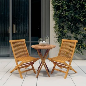 3-piece garden dining set solid teak wood by vidaXL, Garden sets - Ref: Foro24-3087186, Price: 200,64 €, Discount: %