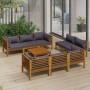 Garden furniture 9 pcs cushions solid acacia wood by vidaXL, Garden sets - Ref: Foro24-3086904, Price: 1,00 €, Discount: %