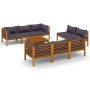 Garden furniture 9 pcs cushions solid acacia wood by vidaXL, Garden sets - Ref: Foro24-3086904, Price: 1,00 €, Discount: %