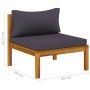 Garden furniture 9 pcs cushions solid acacia wood by vidaXL, Garden sets - Ref: Foro24-3086904, Price: 1,00 €, Discount: %