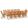 13-piece solid acacia wood dining set for garden by vidaXL, Garden sets - Ref: Foro24-3086991, Price: 960,99 €, Discount: %