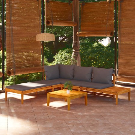 Garden furniture 3 pcs cushions dark gray acacia wood by vidaXL, Garden sets - Ref: Foro24-3087265, Price: 458,99 €, Discount: %