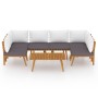 Garden furniture 7 pieces with cushions solid acacia wood by vidaXL, Garden sets - Ref: Foro24-3087024, Price: 523,95 €, Disc...