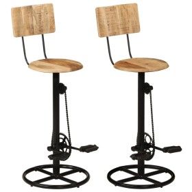 Kitchen stools 2 units solid mango wood by vidaXL, Kitchen stools - Ref: Foro24-338218, Price: 187,94 €, Discount: %