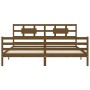 Honey brown solid wood bed frame and headboard 200x200 cm by vidaXL, Beds and slatted bases - Ref: Foro24-3194464, Price: 177...