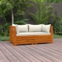 2-seater garden sofa with solid acacia wood cushions by vidaXL, Garden sets - Ref: Foro24-3087287, Price: 357,11 €, Discount: %